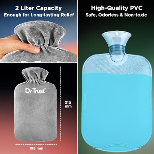 Dr Trust USA 369 Hot Water Bag For Full Body Pain Relief, Period Cramps, Muscle Ache, Hot & Cold Therapy, Non Electric Rubber Bottle, Warm Pack for Muscle Relaxation, Back - Image 4