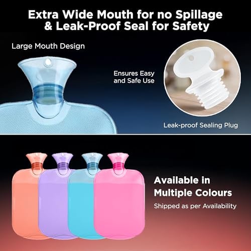 Dr Trust USA 369 Hot Water Bag For Full Body Pain Relief, Period Cramps, Muscle Ache, Hot & Cold Therapy, Non Electric Rubber Bottle, Warm Pack for Muscle Relaxation, Back - Image 3