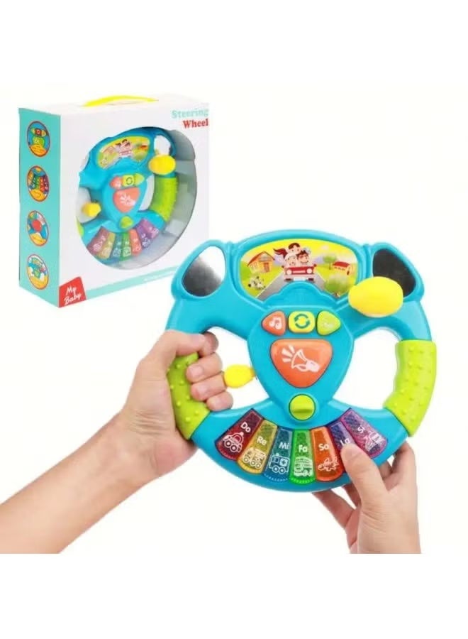 WinFun Musical Educational Steering Wheel For Kids - Colorful Interactive Design - Image 1