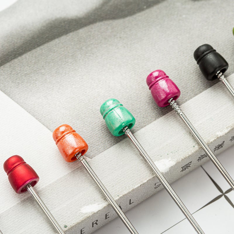 Diy Beaded Pen Rotating Ballpoint Pen Printing Logo Creative Plastic Beaded Pen Spot - Image 3