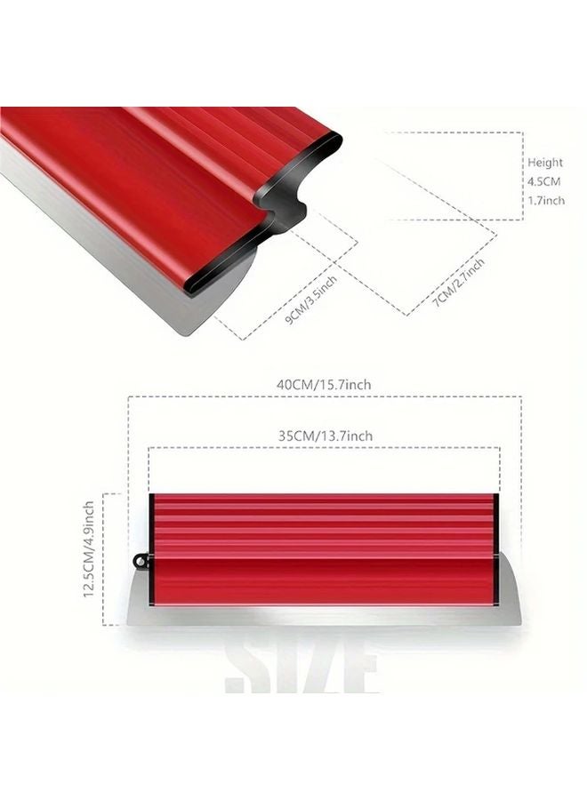 16 Inch Red Stainless Steel Joint Compound Spreader Wall Tool 40CM - Image 3