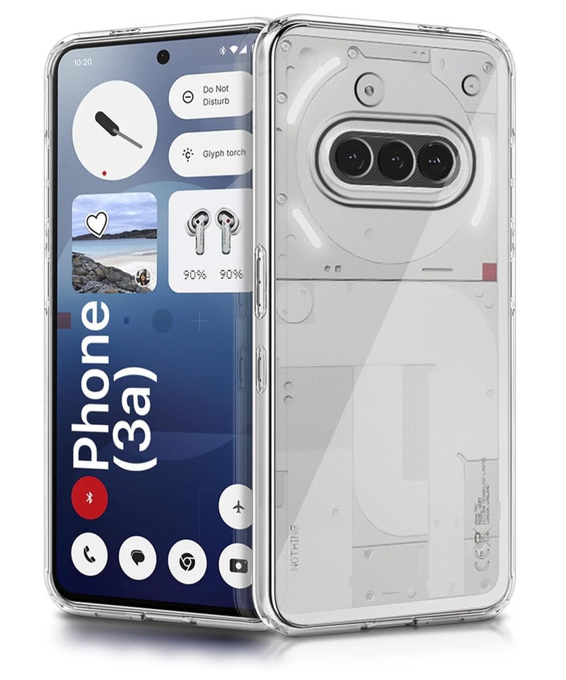 Nishtech غطاء خلفي شفاف هجين ناعم رفيع مضاد للغبار لهاتف Nothing Phone 3A 5G 2025 مع حماية الكاميرا - Image 1