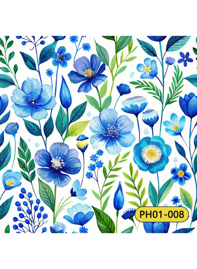 Bluejw Wallpaper Wall Stickers Plant Flower TV Background Wall Decoration High Sense Wallpaper Self-adhesive Flower Wallpaper - Image 1