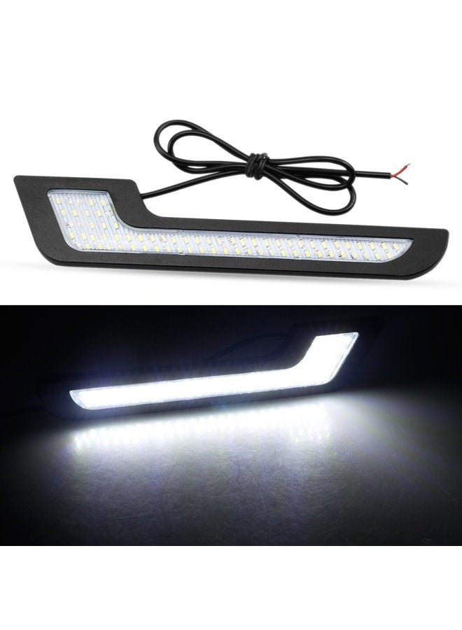 LEADTOPS Daytime Running Lights LED White Light L-Shape Strips 72 SMD Glass Lens with Back Sticker 12V DRL 6W DIY LED Lamp 100% Waterproof (2 Pack) - Image 4