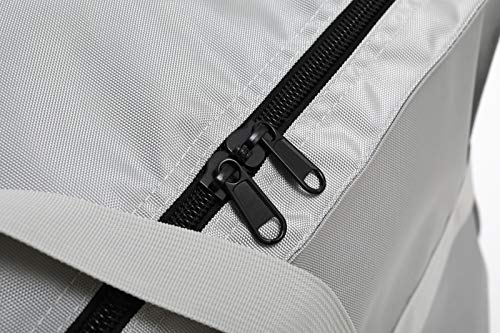 WFLB Extra Large Travel Duffel Bag with Trolley Sleeve Oversized Weekender Overnight Carry On Checked Luggage Bag Hospital Bag Anti Theft Travel Tote 28'',120L (silver) - Image 5