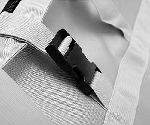 WFLB Extra Large Travel Duffel Bag with Trolley Sleeve Oversized Weekender Overnight Carry On Checked Luggage Bag Hospital Bag Anti Theft Travel Tote 28'',120L (silver) - Image 4