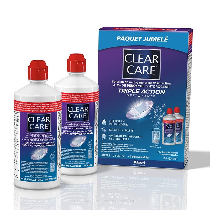 Clear Care Clear Care Contact Lens Solution 360 ml Pack of 2  - Image 2