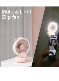 Handheld Mini Fan with Selfie Ring Light, Portable USB Rechargeable Small Pocket Fan,Rechargeable Led Ring Light With Clip-On Fan - Portable Selfie Ring Light For Smartphones & Tablets