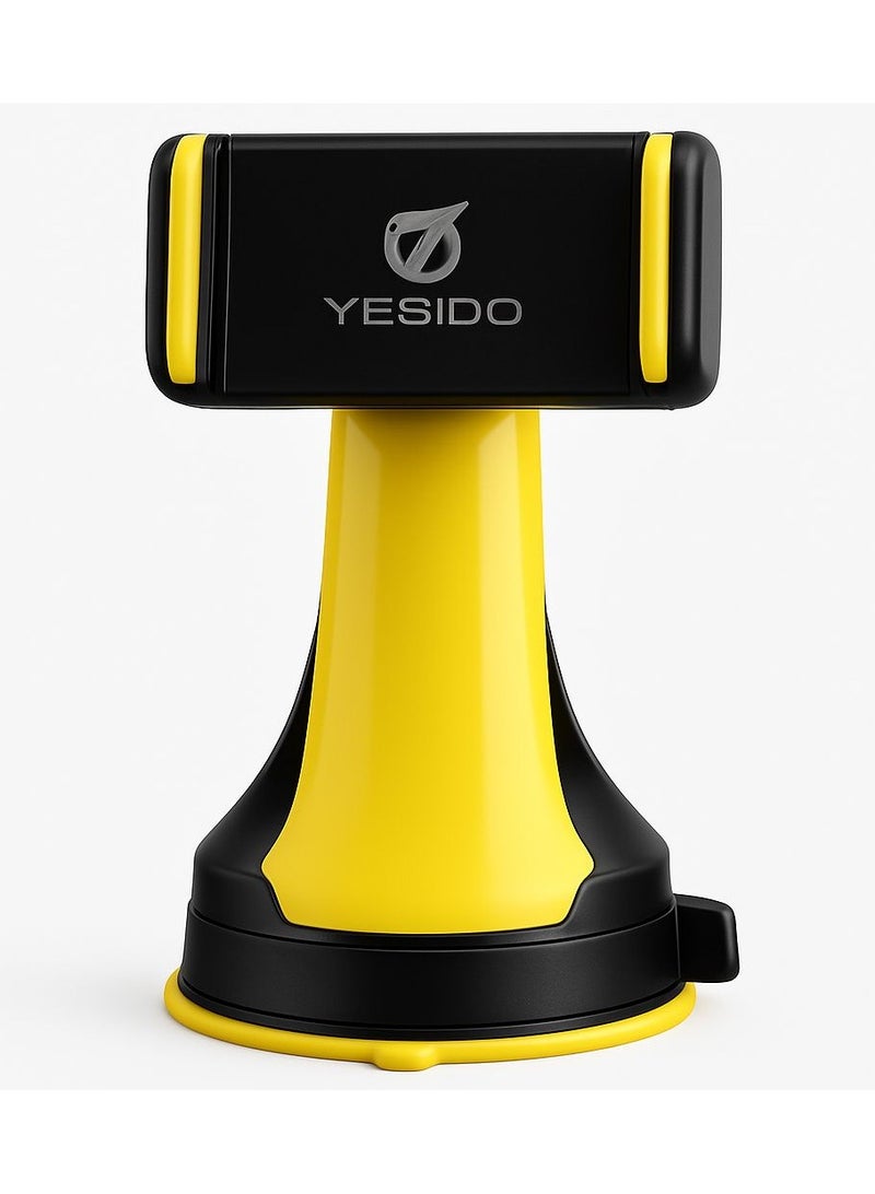 Yesido HOT Yesido C1 Smart Car Mount Mobile Holder Black and Yellow - Image 1
