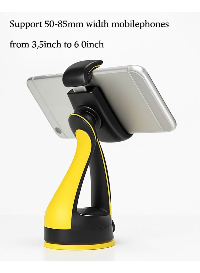 Yesido HOT Yesido C1 Smart Car Mount Mobile Holder Black and Yellow - Image 2