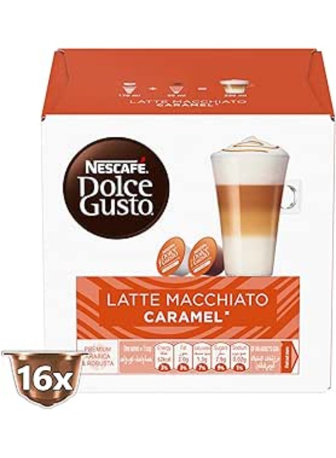 دولسي قوستو كبسولات القهوة دولتشي جوستو كارميل لاتيه ماكياتو من نسكافيه - 16 كبسولة، 8 اكواب - Image 3