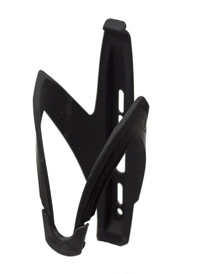 Elite Custom Race Cage (Soft Touch Black, Black Graphic) - Pro-Level Bottle Cage with Adaptive Rubber System - Image 1