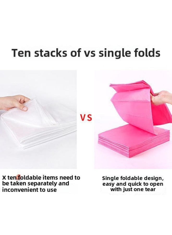 Beauty Salon Disposable Bed Sheet Waterproof Oil-proof Non-woven Mattress Ventilable Bed With Holes Special Bed Sheet Thickened-Color: Pink-Specifications:80*180  Thickened And Breathable Style  - Image 3
