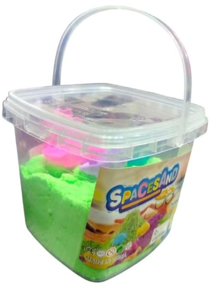 عجينة رائعة وطين سحري مع قالب، مجموعة حسية قابلة لإعادة الاستخدام، ألعاب رملية رائعة خالية من الغلوتين، ألعاب داخلية للأطفال من سن 10 إلى 15 عامًا (أخضر) - Image 4