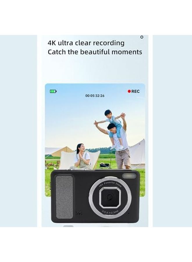 4K 64MP Digital Camera 2.4 Inch Vlogging Camcorder Auto Focus Webcam for Beginners - Image 4