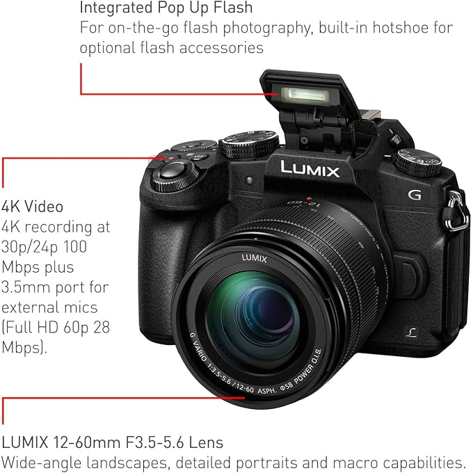 rayihni LUMIX G85 4K Digital Camera, 12-60mm Power O.I.S. Lens, 16 Megapixel Mirrorless Camera, 5 Axis in-Body Dual Image Stabilization, 3-Inch Tilt and Touch LCD, DMC-G85MK (Black) | 16MP Micro Four Thirds, 4k/30p Video, 5-Axis In-Body Plus Dual I.s, 3 Tilt Touch LCD, 2.36m-Dot Evf - Image 3