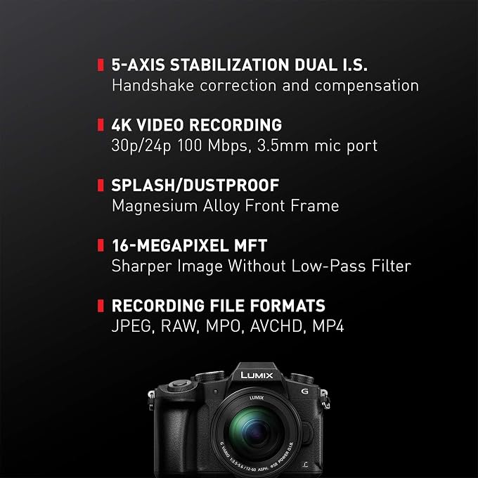 rayihni LUMIX G85 4K Digital Camera, 12-60mm Power O.I.S. Lens, 16 Megapixel Mirrorless Camera, 5 Axis in-Body Dual Image Stabilization, 3-Inch Tilt and Touch LCD, DMC-G85MK (Black) | 16MP Micro Four Thirds, 4k/30p Video, 5-Axis In-Body Plus Dual I.s, 3 Tilt Touch LCD, 2.36m-Dot Evf - Image 2