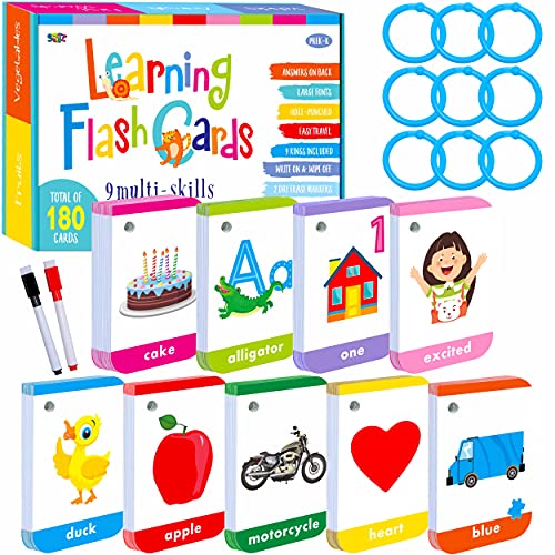 SpriteGru 180 Toddler Learning Flashcards, Educational Tool for Preschoolers - Image 1