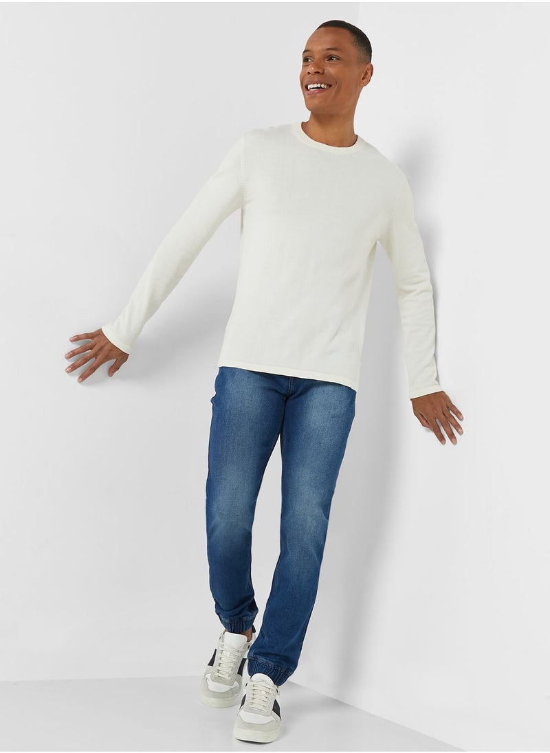 Seventy Five - Slim Fit Heavy Wash Jogger Jean - Image 1