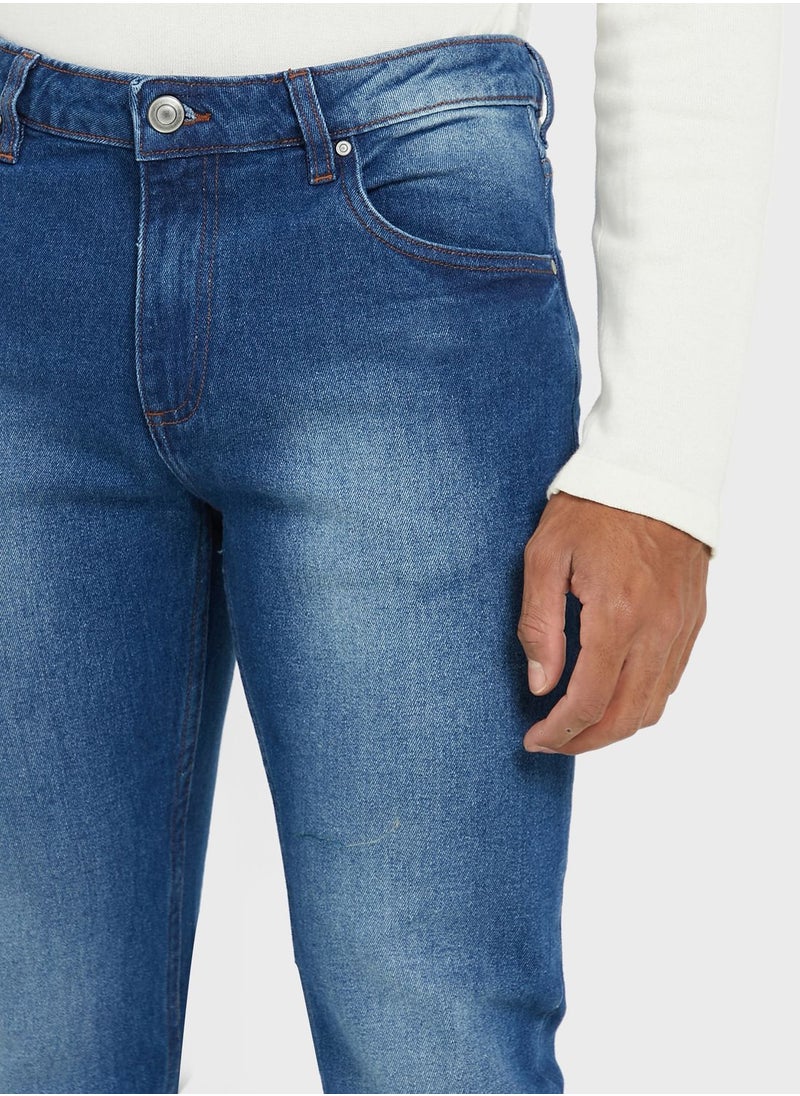 Seventy Five - Slim Fit Heavy Wash Jogger Jean - Image 1