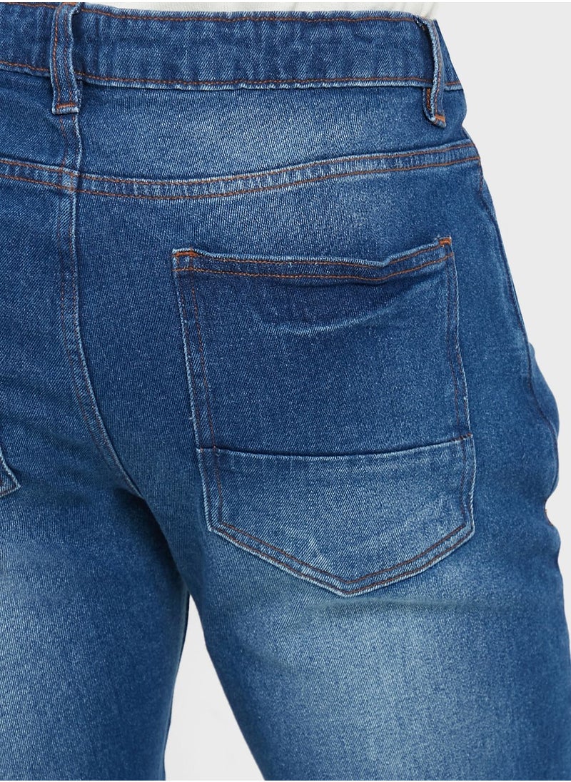Seventy Five - Slim Fit Heavy Wash Jogger Jean - Image 1