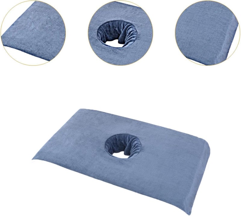 predolo Salon Massage Table Towel Bed Head Curtain Pad Washable Professional Supplies Steam Massage Cloth Absorbent for Salon SPA, Blue - Image 3