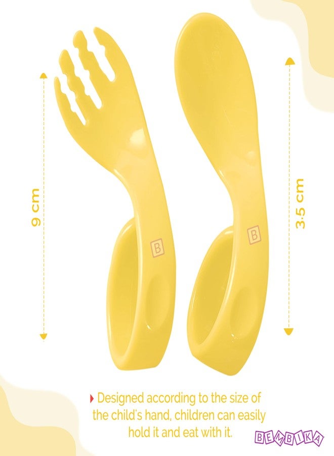 Bembika Baby Feeding Spoons with BPA Free Material, Gum Friendly Spoon for Baby Feeding, Baby Self Feeding Spoon-(BE2308) - Image 3