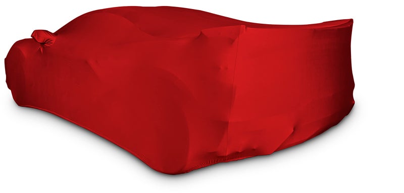 SR1 Performance C8 Corvette Custom Fit Car Cover - Indoor Ultraguard Stretch Satin - The Ultimate High End Fit for 2020-2025 Stingray, Z06, Z51, E-Ray Corvettes (Red) - Image 4