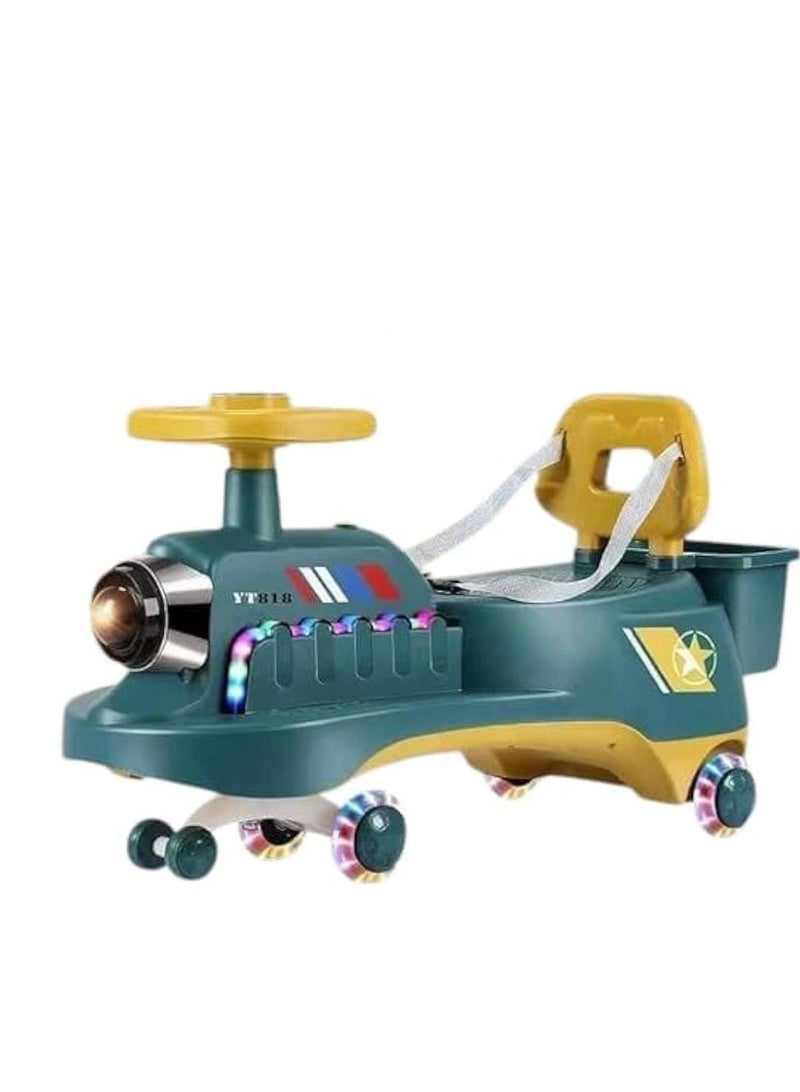 L'Amour CHILDREN SWINGING CAR YT-818with LED Lights, 80 cm, Indoor Outdoor Use, Ages 2-6 Years 