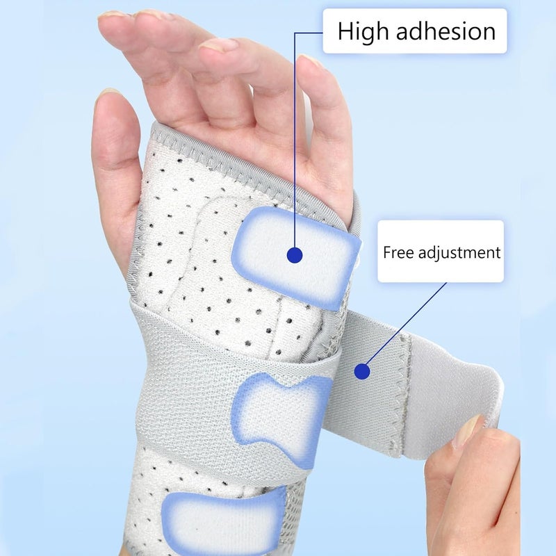 Metal Straps Wrist Supports Brace, Adjustable Breathable Carpal Tunnel Wrist Splint, Night Sleep Splint Wrist Brace Support for Relieve Tendonitis, Arthritis, Sprains for Men and Women（single） - Image 2