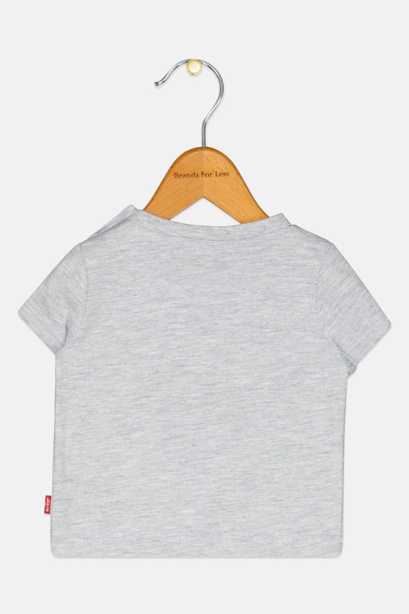Levi's Toddlers Boy Crew Neck Brand Logo Short Sleeve T-Shirt, Grey - Image 2