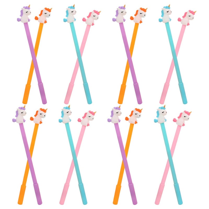 16 Pcs Reusable Writing Pens Cartoon Design for Home School Office Note Taking - Image 2