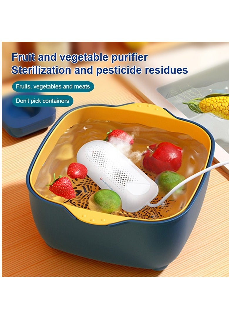 Fruit And Vegetable Washing Machine,  Multifunctional Fruit And Vegetable Purifier Cleaning Machine, Capsule Shape Disinfection Machine For Cleaning Fruits And Vegetables