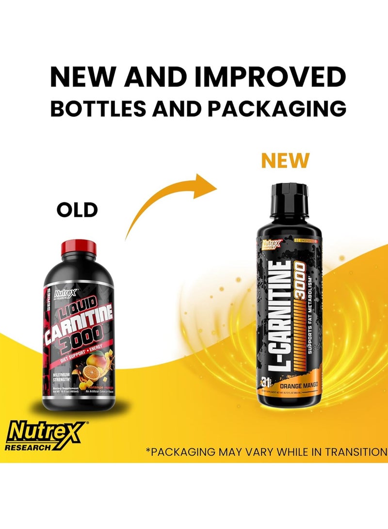 نورتكس ريسيرش نوتريكس كارنيتين سائل 3000 بنكهة البرتقال والمانجو 480 مل - Image 2