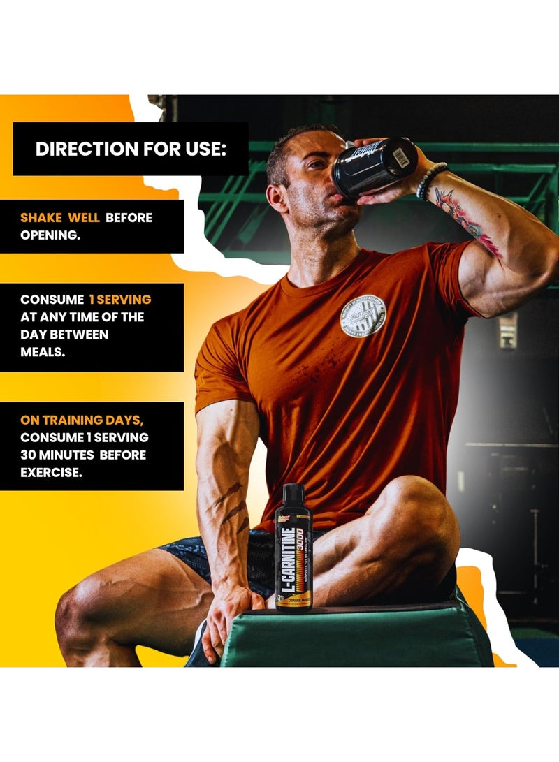 نورتكس ريسيرش نوتريكس كارنيتين سائل 3000 بنكهة البرتقال والمانجو 480 مل - Image 4