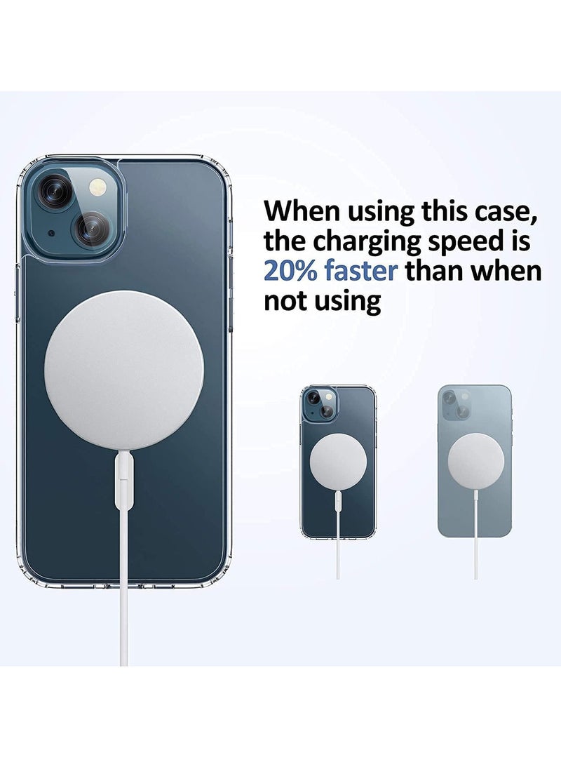 BORTONY - Military-Drop Protection Shock-Absorbing Corners Compatible Magnetic Protective Phone Case Bumper Cover for iPhone 13 Case 6.1 MagSafe Charger and Battery - Image 1