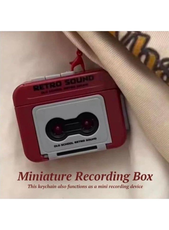 Vintage Voice Recorder - Portable Mini Keychain, Retro Voice Recording Accessory, Unique Mini Voice Recorder, Backpack Gift, Classic Vintage Design, Color May Vary, 1 Piece - Image 2
