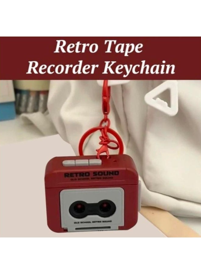 Vintage Voice Recorder - Portable Mini Keychain, Retro Voice Recording Accessory, Unique Mini Voice Recorder, Backpack Gift, Classic Vintage Design, Color May Vary, 1 Piece - Image 3