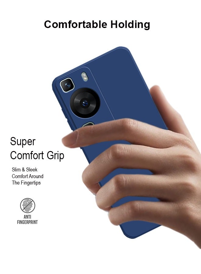 Huawei P60/Huawei P60 Pro Cover Blue- Premium 2.0mm TPU Silicon, Enhanced Camera Protection with Lens Shield, Shockproof & Water-Proof Cover for Huawei P60/Huawei P60 Pro - Image 3