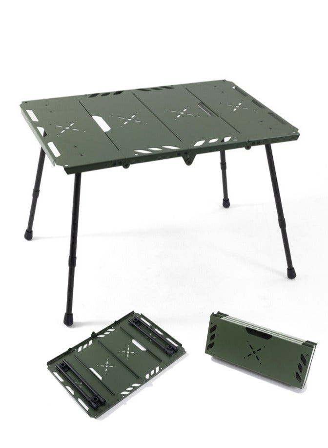 HUMJO Portable Folding Table Outdoor Camping BBQ Picnic Table Lightweight Aluminum Alloy Desert Glamping Table Car Trunk Small Table SUV Caravan Coffee Table - Image 1