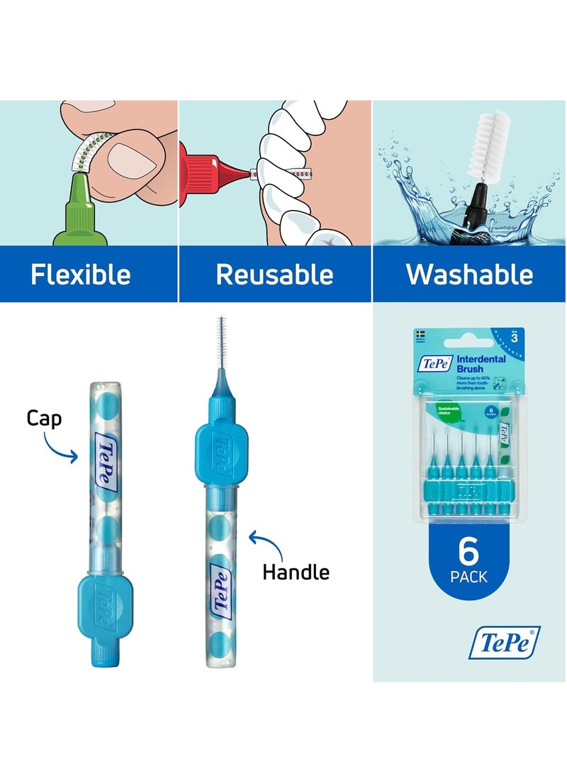 Tepe Dental Floss Picks, Tooth Picks Flossers, Floss Sticks, EasyPicks M/L, Blue, 36 Pk - Image 5