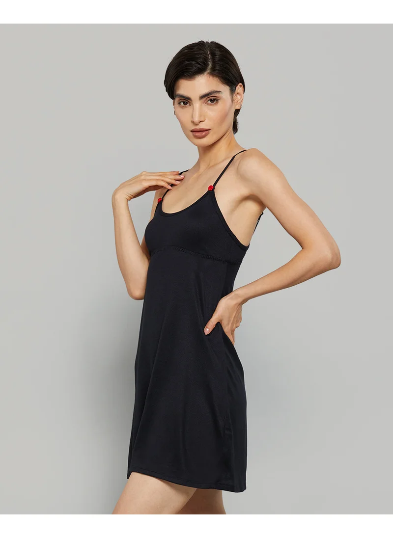 La Senza La Senza Cozy Rosette Casual Black Slip