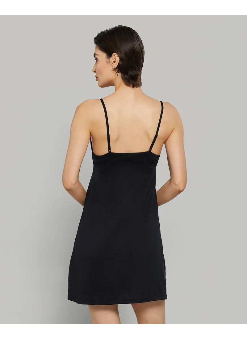 La Senza La Senza Cozy Rosette Casual Black Slip