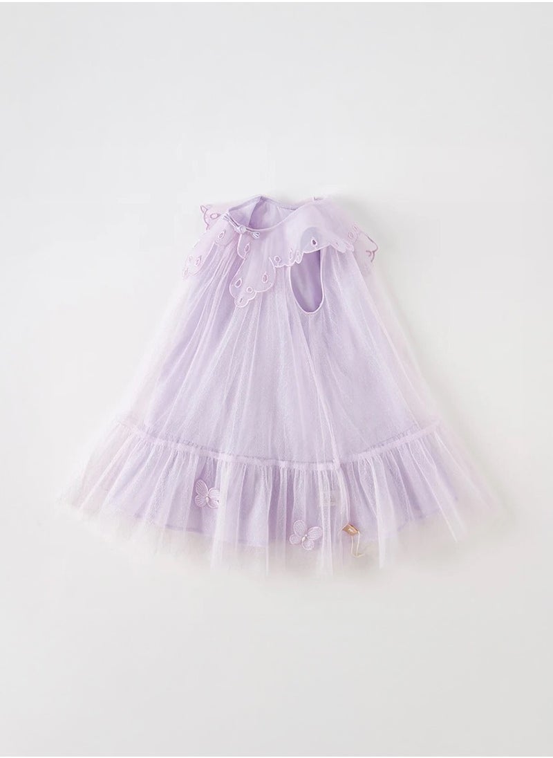 Dave & Bella - Purple Butterfly Dress - Image 1
