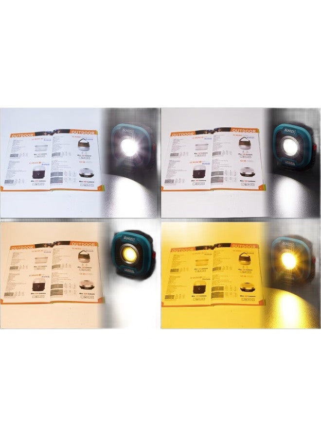 Sanlux ضوء خارجي فلوريسنت أخضر C1500، ضوء تخييم، ضوء إصلاح طارئ، ضوء خيمة LED قابل لإعادة الشحن لموقع التخييم - Image 1