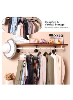 KASTWAVE Pants Hangers 5 Layers Multi Trouser Hangers Space Saving Hangers Stainless Steel Non-Slip Foam Padded Swing Arm for Pants Trousers Jeans Scarves Skirts  - Image 4