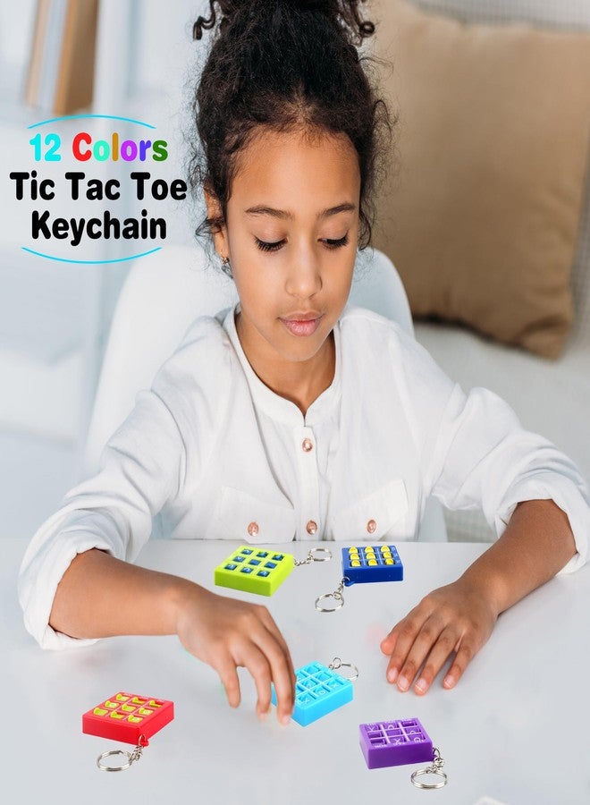 Conagel 32 Pack Tic Tac Toe Keychain Mini Tic-Tac-Toe keyholders Tic-Tac-Toe Games Keyrings for Backpack Clip Goodie Bags Fillers Birthday Party Favors - Image 4