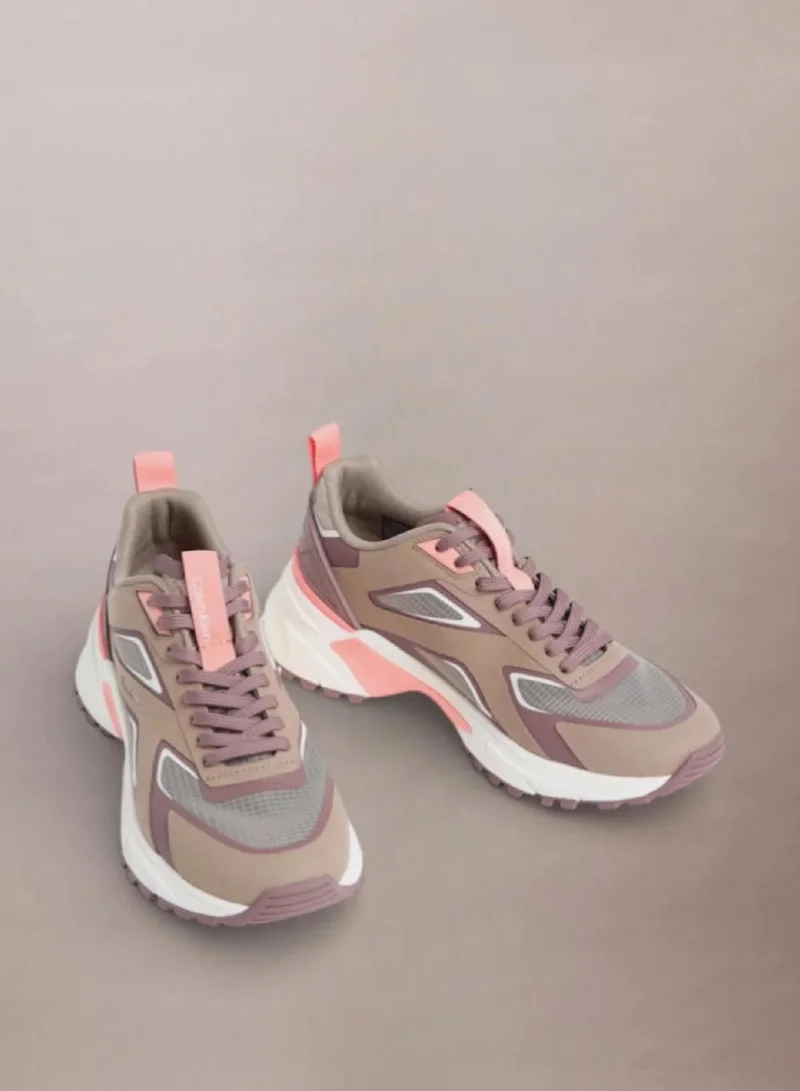 Calvin Klein Desert Taupe/Peppercorn/Peach Trailblazer — Ripstop Runner Trainers for Women | Best Price UAE