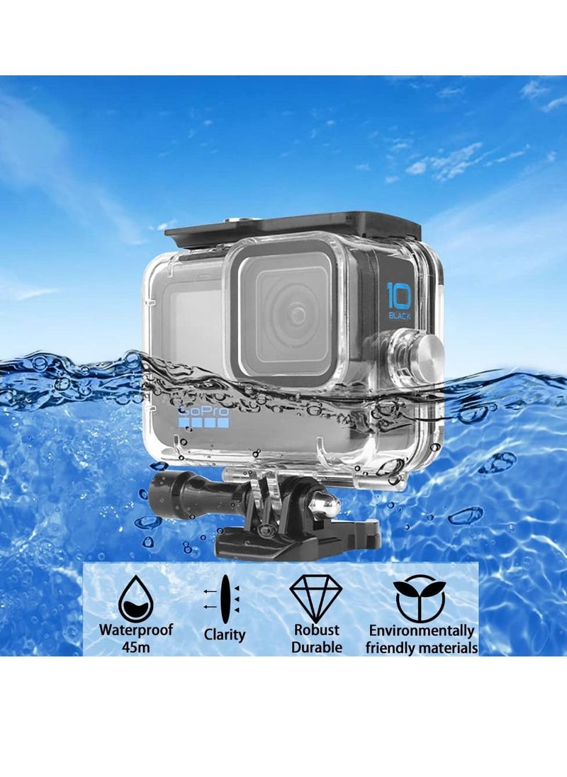 KASTWAVE - "Waterproof Housing Case for GoPro Hero 9/10(2021), 45m Waterproof Case Diving Protective with Mount & Thumbscrew (Black) " - Image 1