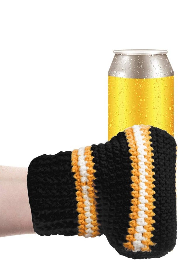 FunisFun Beer Mitten Gloves, Knit Stitched Drink Mitt Holder for White Elephant Gag Gift Tailgating Idea - Image 2